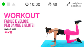 allenamento veloce per gambe e glutei con cavigliere opzionali